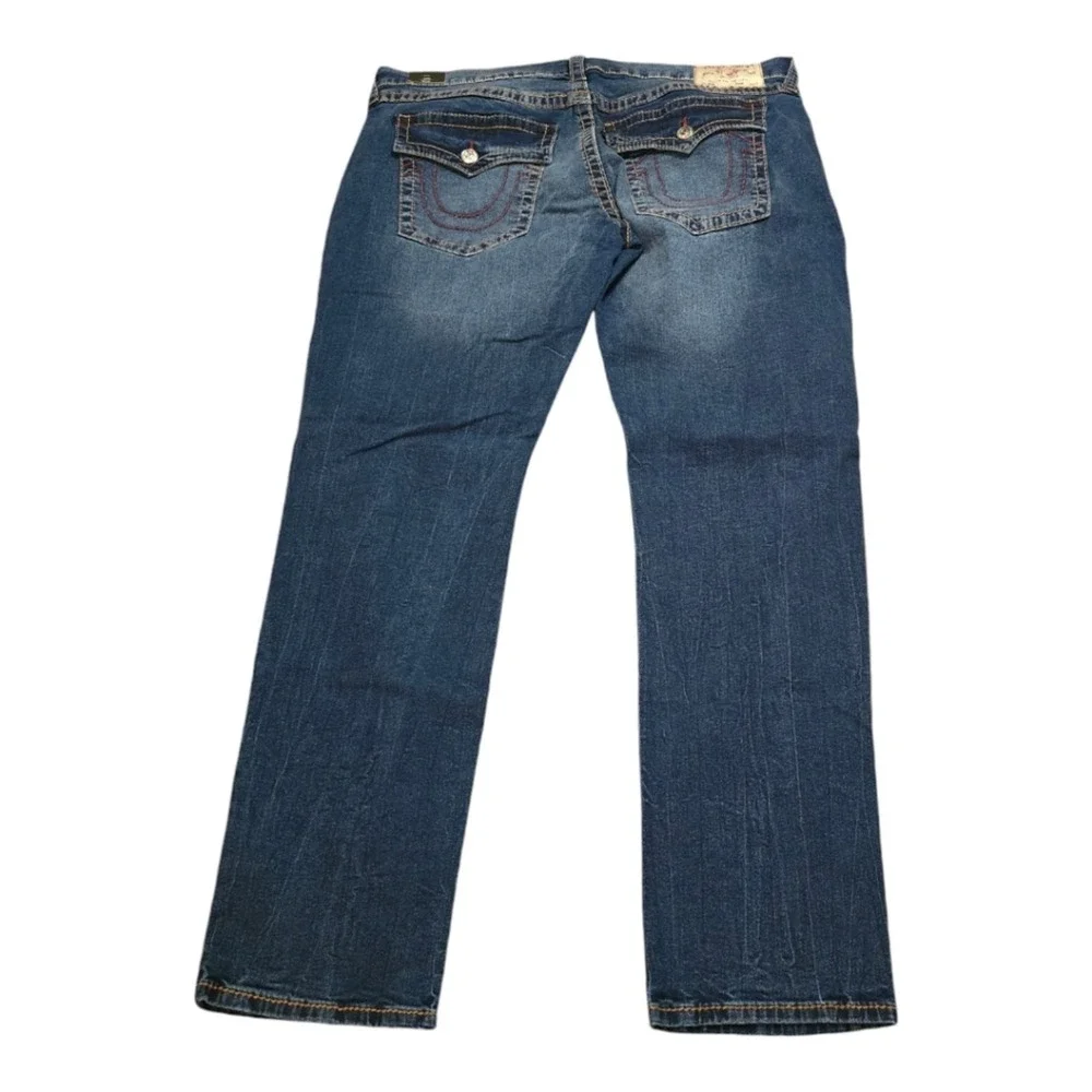 True Religion Men's‎ Jeans Geno Slim Flap Pocket Red Stich Men's Size 40 × 34
